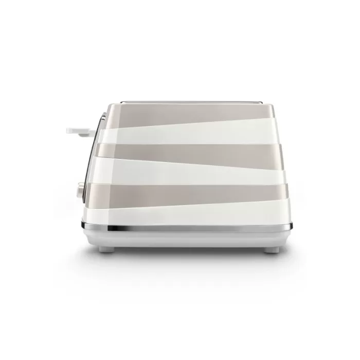 Delonghi 4 Slice Graceful White Avvolta Class Toaster 230040013