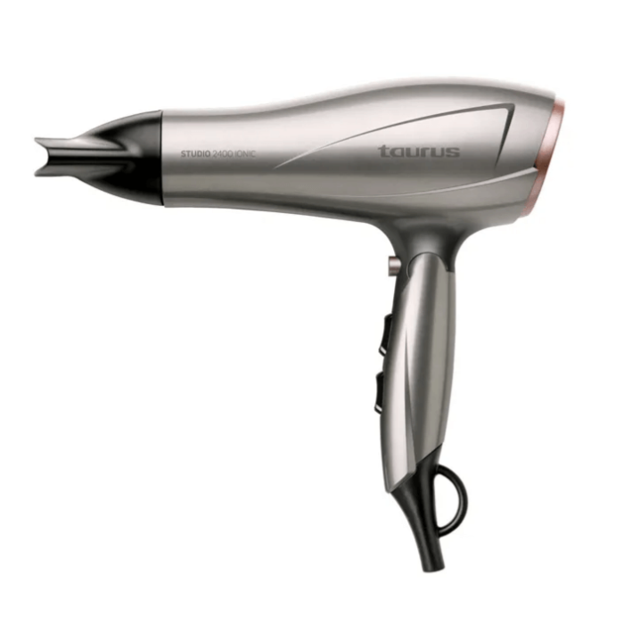 Taurus 900590 Hair Dryer AC Motor Silver 3 Speed 2400W Studio 2400 Ionic