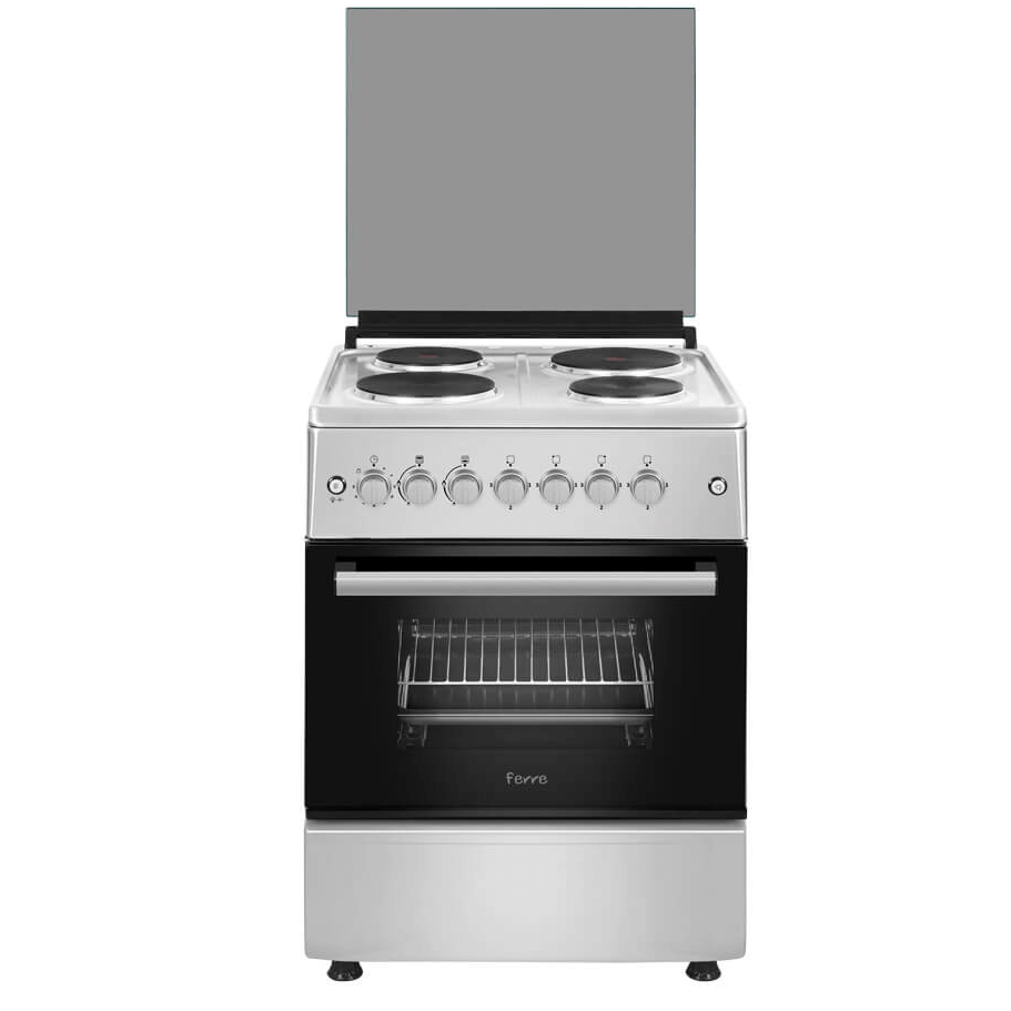 Ferre 60cm Silver Free Standing 4 Plate Electric Oven - Buy Online ...