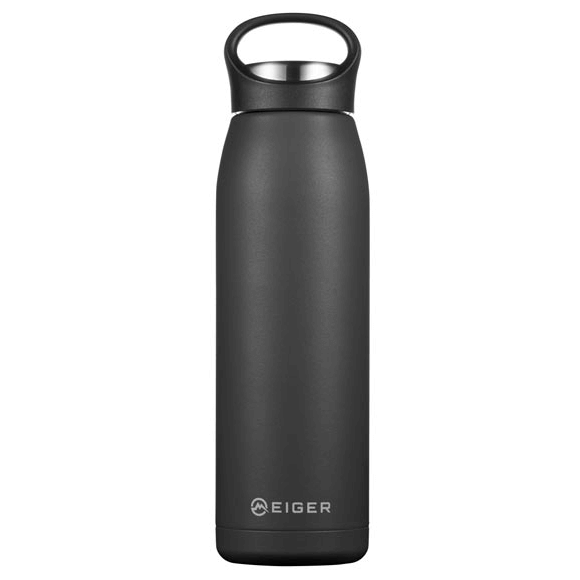 Eiger 700ML Double-Walled Vacuum Flask Water Bottle - Black | Bargains