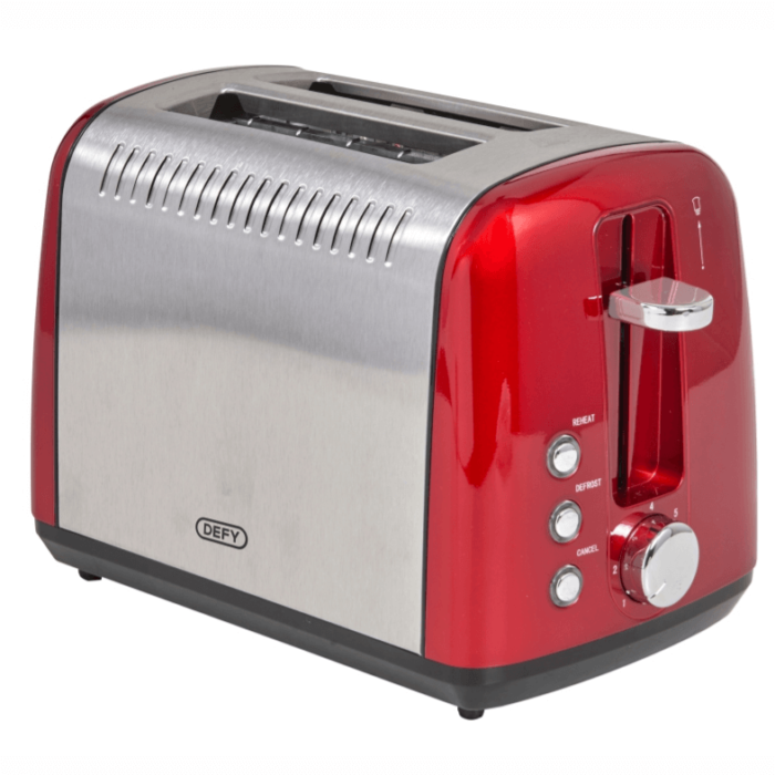 Defy Metallic Red 2 Slice Toaster