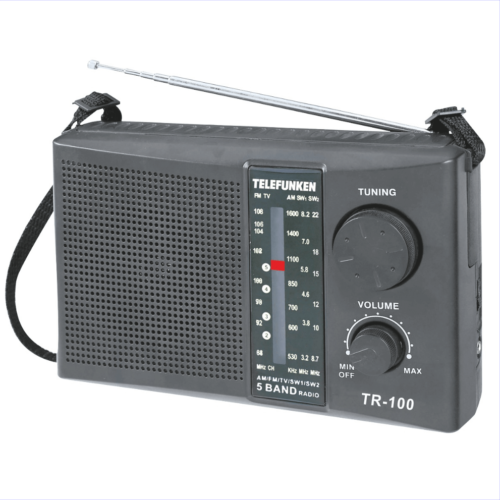 Telefunken Portable Radio Black TR-100