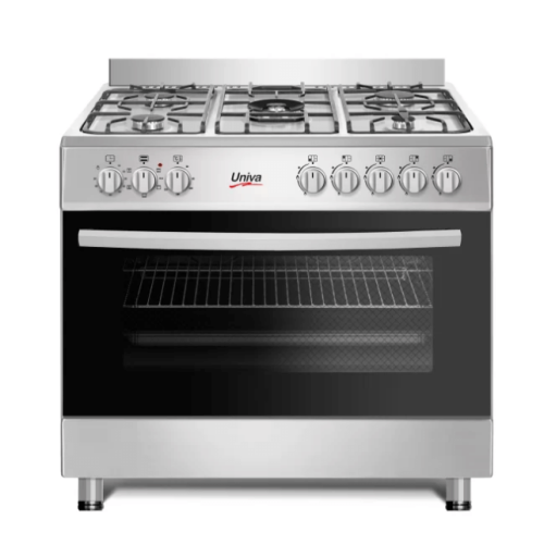 Univa 900mm Range Cooker 5 Burner Gas Hob With Electric Oven Bargains 2617