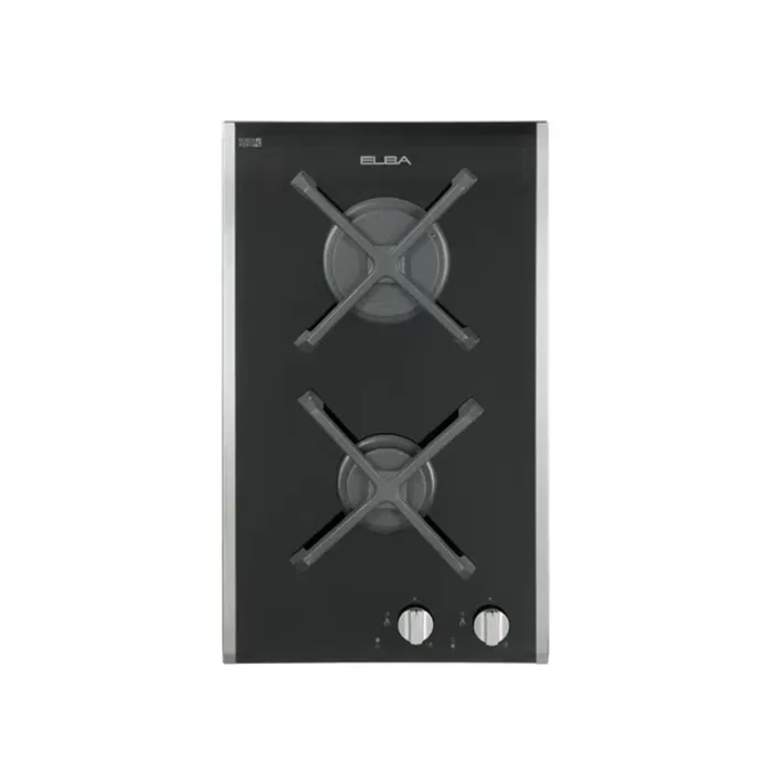 Elba 2 Burner Gas On Glass 02-EE36-100BK Top