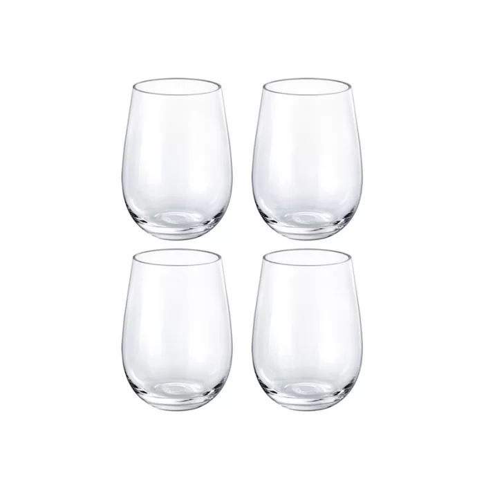 Borgonovo 11096045 490ML 4-Pack Ducale Stemless Glass 11096045