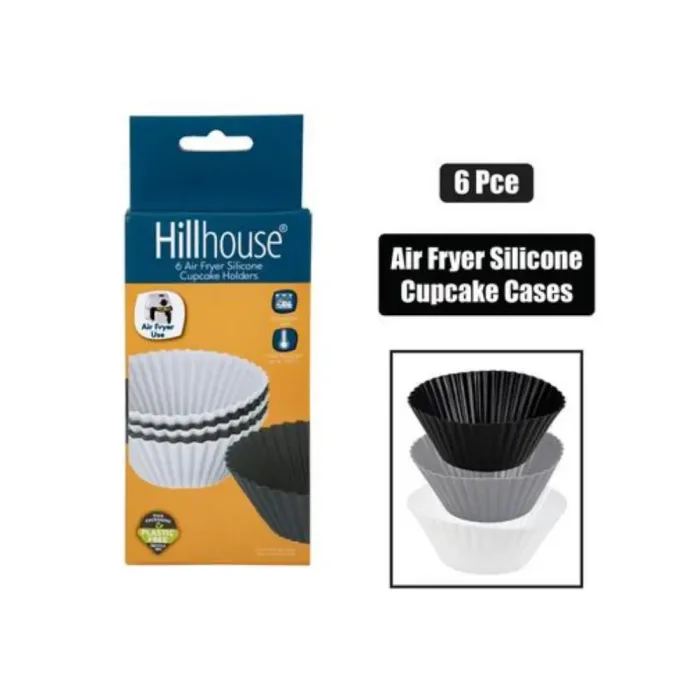 Hillhouse Air Fryer Silicone Cup Cake Cases 6pc 024-000176