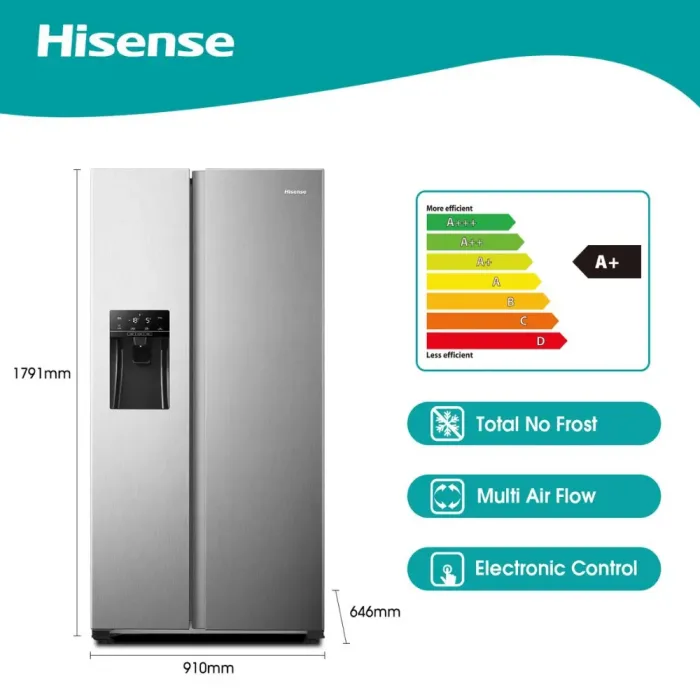 Hisense Side by Side Fridge Ice Dispenser H690SSIDL - Image 2