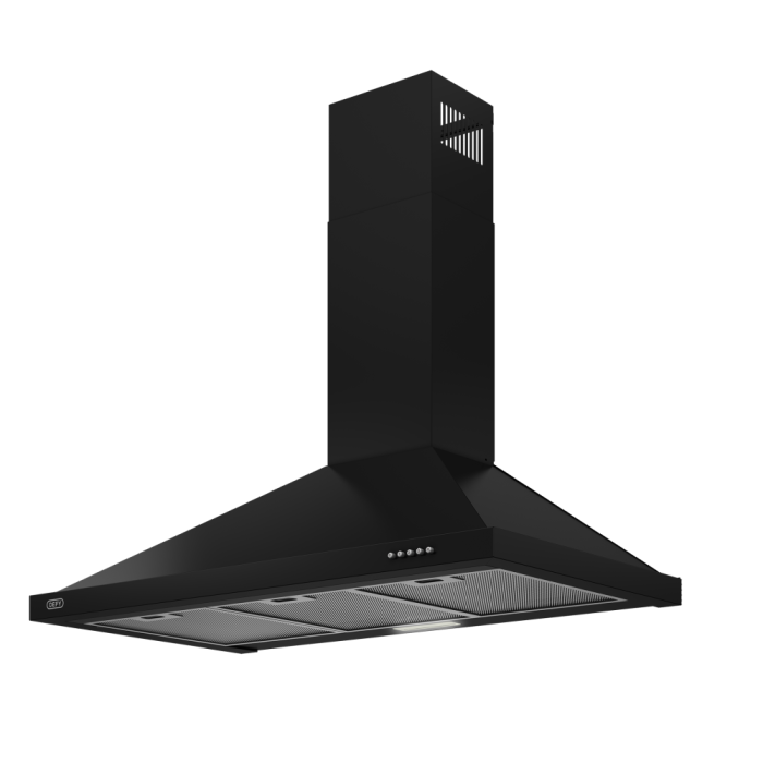 Defy 90cm Chimney Hood Black DCH90CB - Image 2