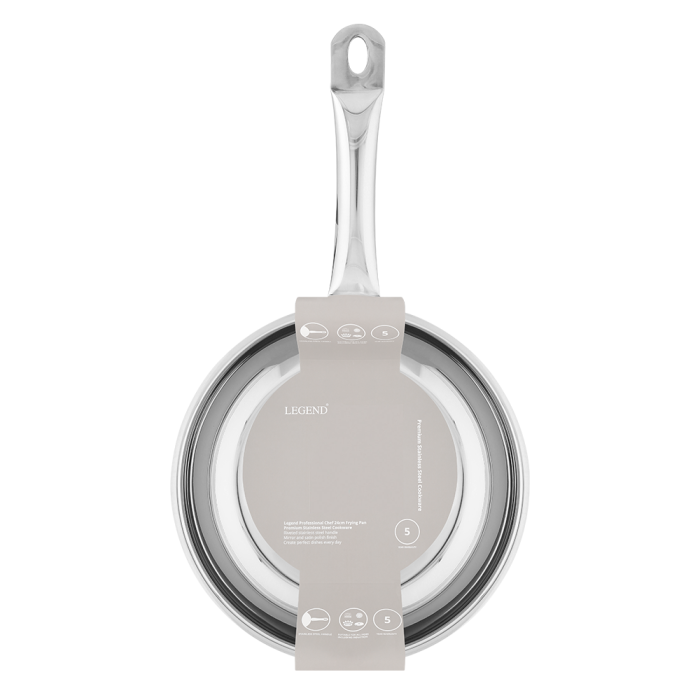 Legend Prof Chef 24cm Stainless Steel Frying Pan 201017 - Image 3