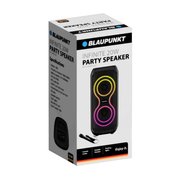 Blaupunkt Infinite 20W Party Speaker with Wired Mic BSP101 - Image 4