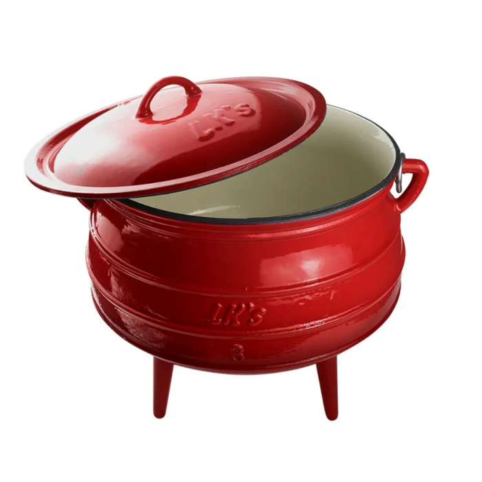 LK's 7.8L Red Enamel Pot 3-Leg 145/2 - Image 2